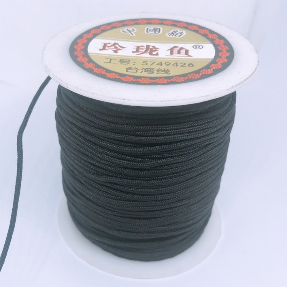 cuận dây dù màu đen 200m cỡ 1.5mm