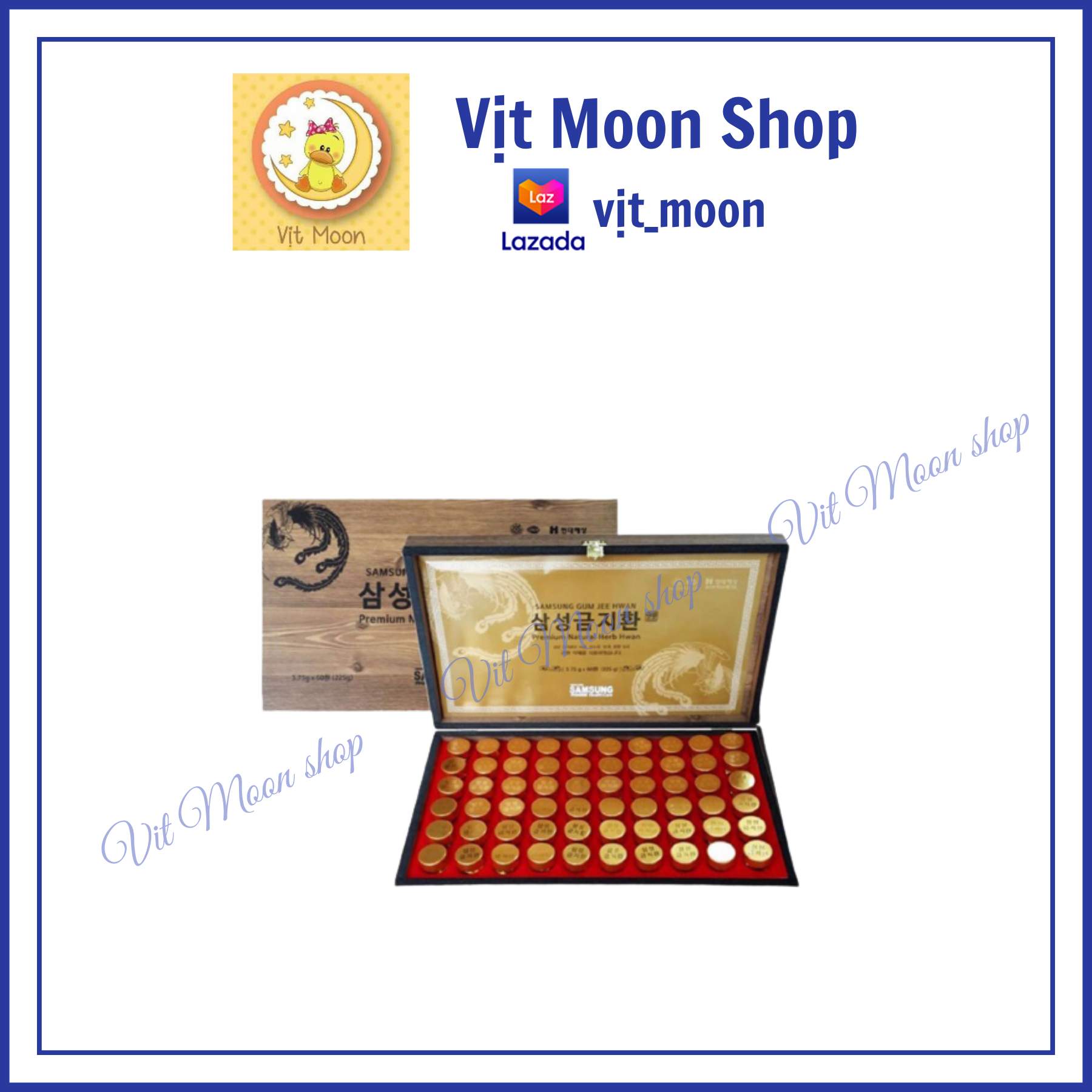 An cung ngưu hoàng hoàn samsung hàn quốc hộp gỗ 60 viên 3.75g