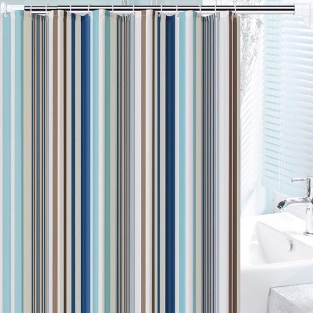 Rèm phòng tắm vải POLY chống thấm nước kèm 12 móc treo 180cm x 180cm - MẪU TỰ CHỌN RT001