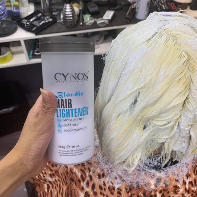 Bột tẩy không sót da đầu - tẩy 2 lần ra bạch kim cynos 454g