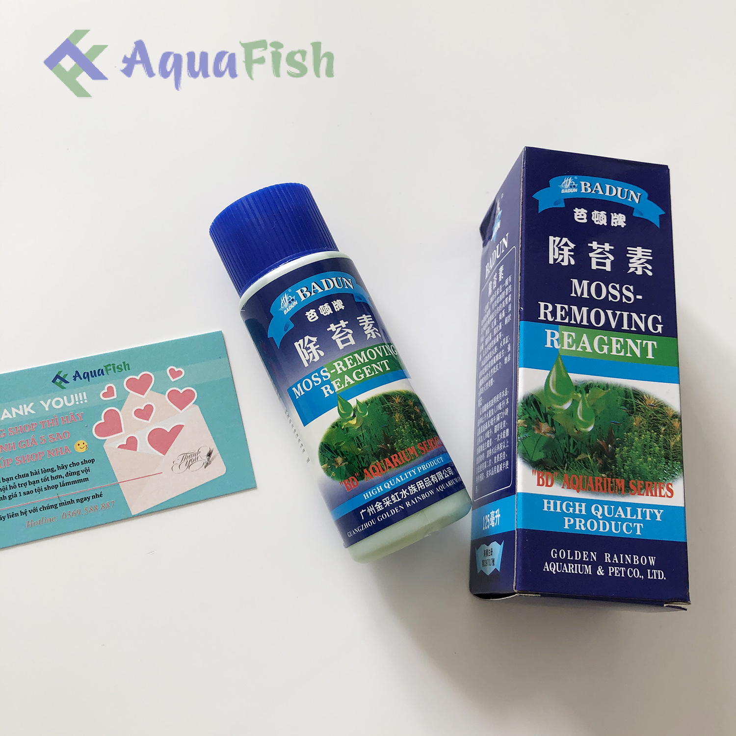 Th.uốc diệt rêu badun 125ml cho bể cá cảnh, hồ cá cảnh