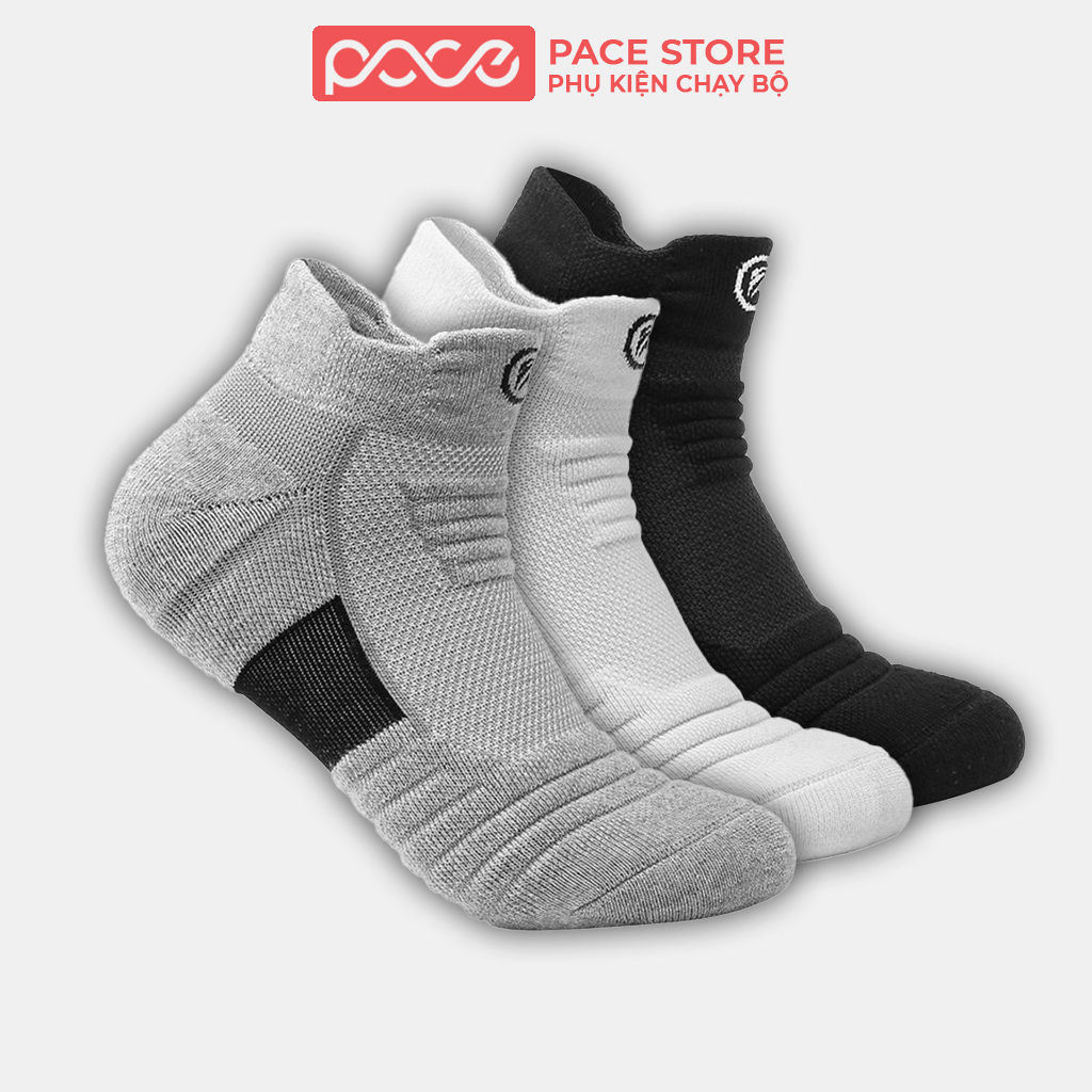 Tất chạy bộ tất thể thao Pace Running cho chạy marathon chạy trail Freesize dày dặn êm ái bền chắc thoáng khí PAT01