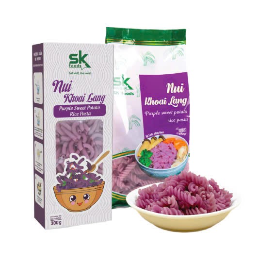 SKFOODS Organic Purple Sweet Potato Pasta 300gr - Healthy Vegan Snack