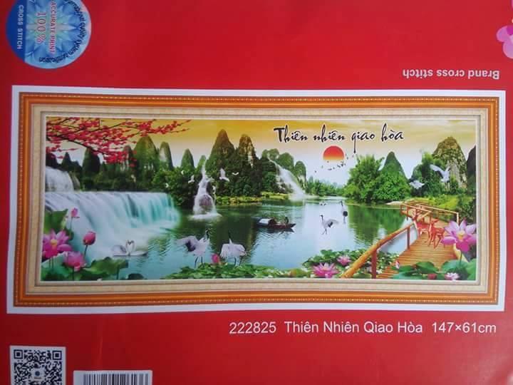[HCM]Tranh thêu chữ thập thiên nhiên giao hòa 222825 - kích thước 147 * 61