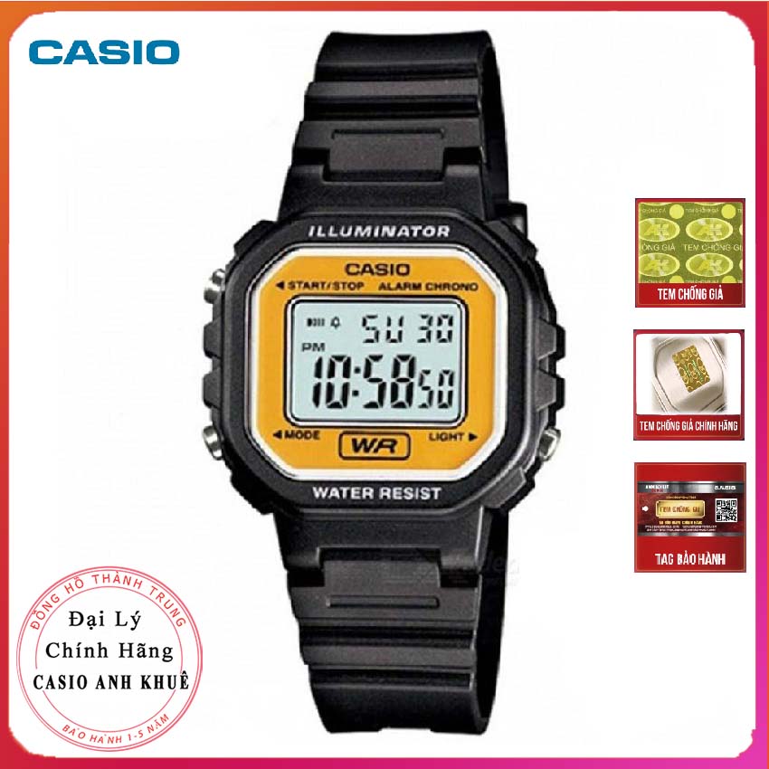 Toki - đồng hồ điện tử nữ casio la-20wh-9adf dây nhựa chính hãng