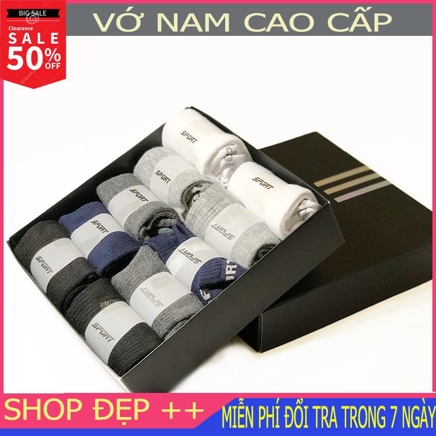 Combo 10 đôi tất, hộp 10 đôi tất, tất nam sport, tất lười nam