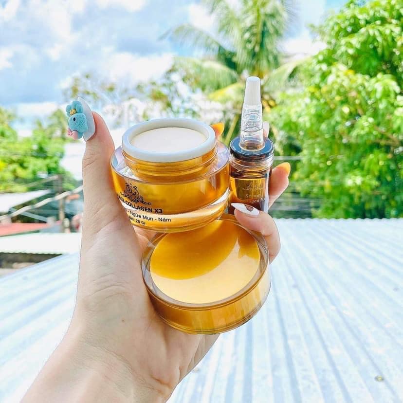 Kem face và serum nam collagen x3 hàng chính hãng tem mới