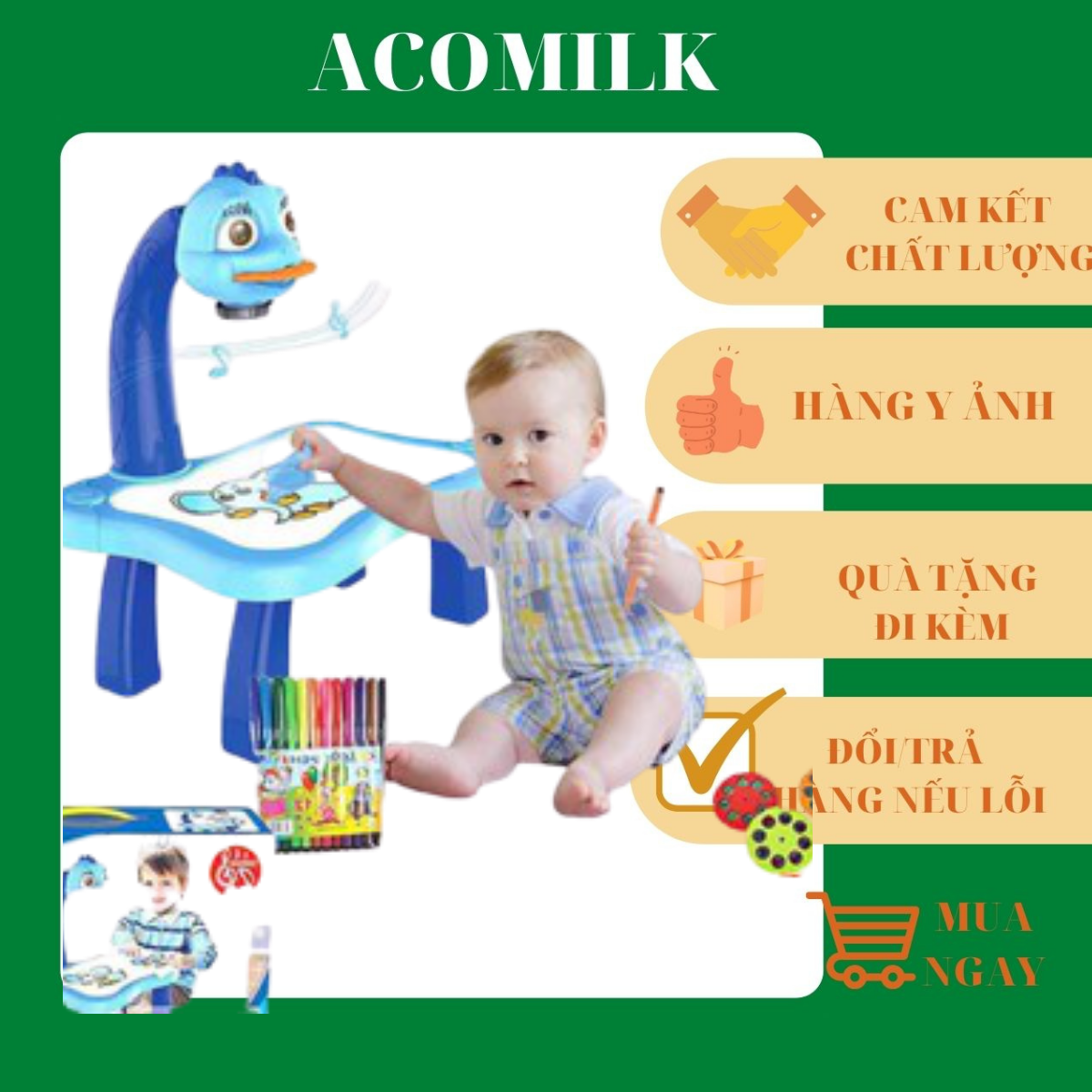 BÀN VẼ CÓ ĐÈN CHIẾU SÁNG THÔNG MINH CHO BÉ - ĐÈN BÀN MÁY CHIẾU HỌC VẼ THÔNG MINH BẢNG VẼ  CHO BÉ,