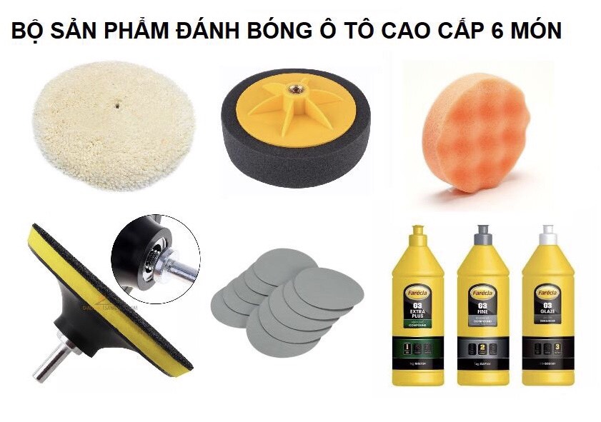 Bộ Sản Phẩm Hoàn Thiện Đánh Bóng Bề Mặt Ô Tô 6 Inches - Trường Thịnh Sài Gòn