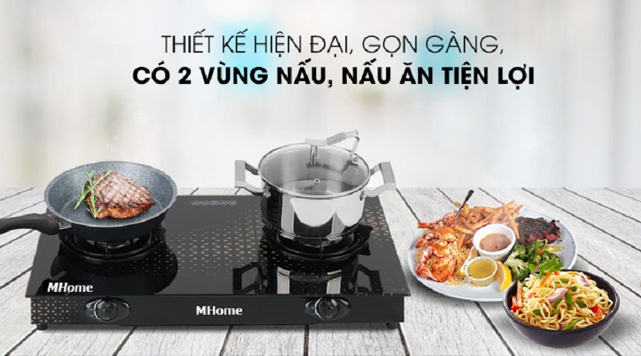 Bếp gas đôi hồng ngoại siêu tiết kiệm ga MHome