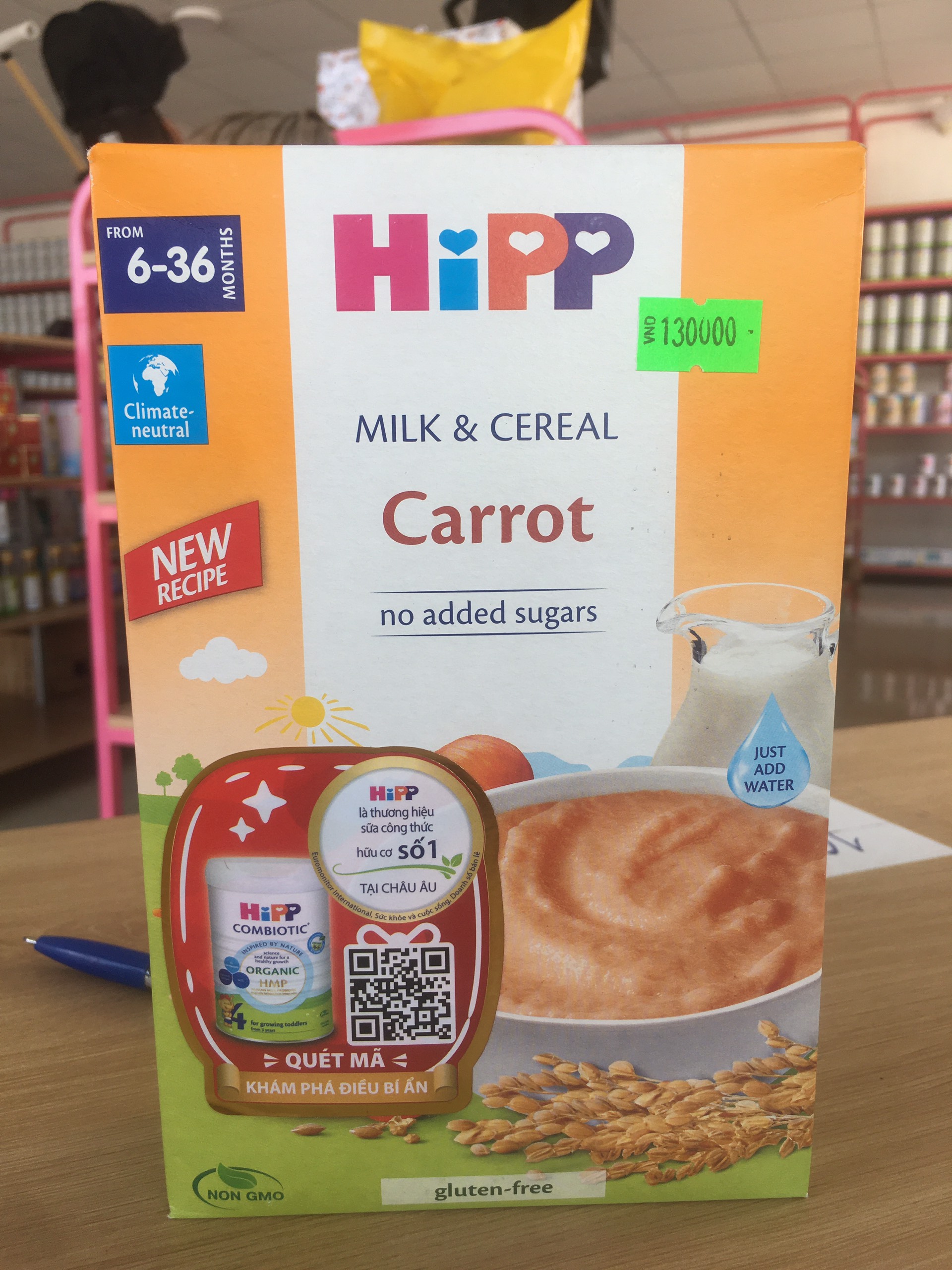 Bột Hipp sữa cà rốt 250g