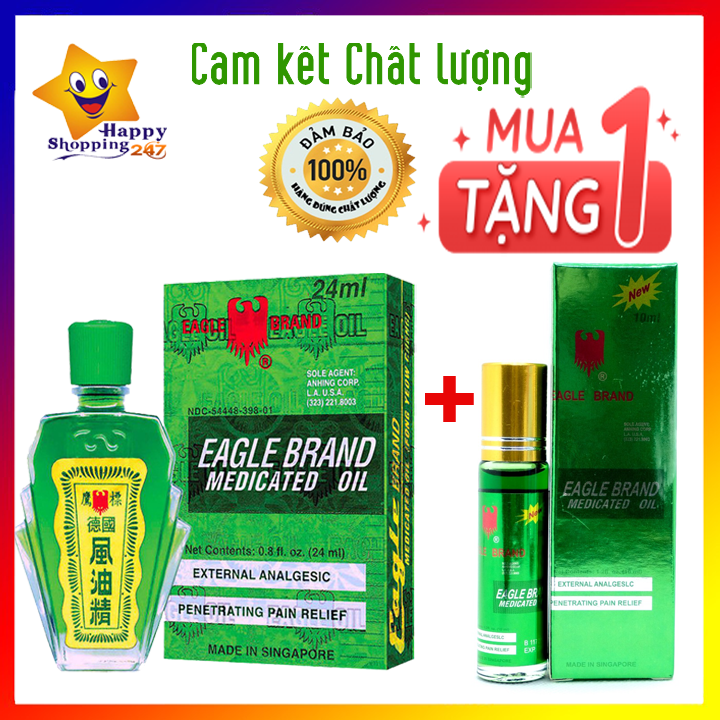 [Tặng Kèm Dầu Lăn] Dầu gió xanh Mỹ nhập khẩu (2 nắp)