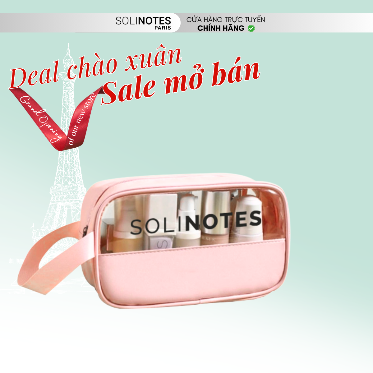 Túi đựng mỹ phẩm trang điểm Solinotes túi đựng đồ trang điểm cao cấp