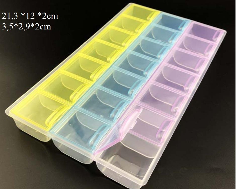 Hộp đựng đá dành cho tranh đính đá 22x12x2 cm