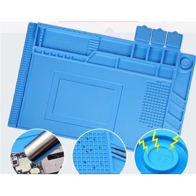 Tấm lót sửa chữa chịu nhiệt màu xanh loại lớn 45x30cm