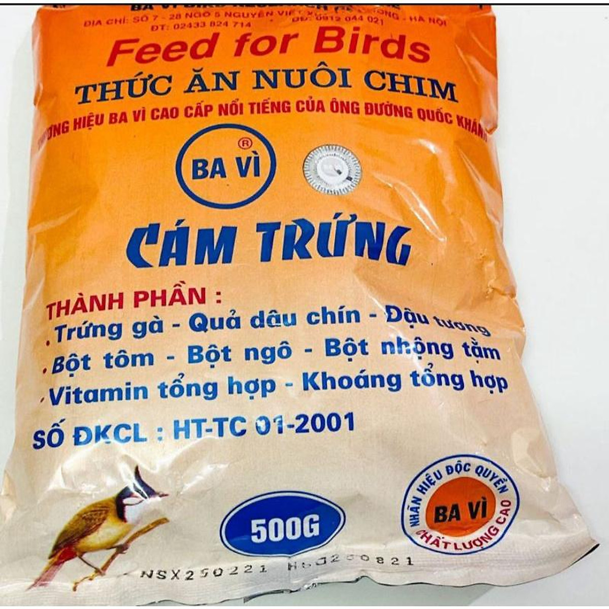 Cám trứng Ba Vì thức ăn cho chim cảnh
