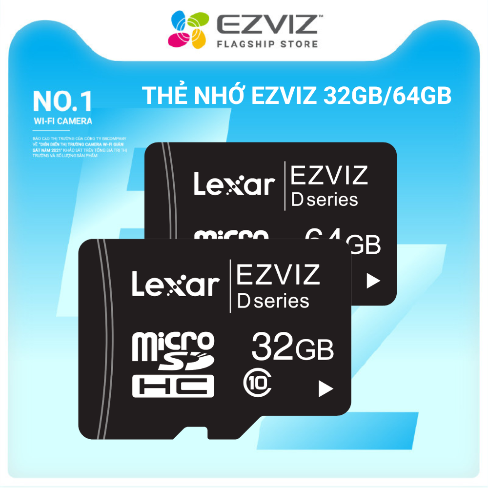 Thẻ nhớ Micro SD EZVIZ x LEXAR 32GB/ 64GB Tốc Độ Cao Cho Camera Điện Thoại