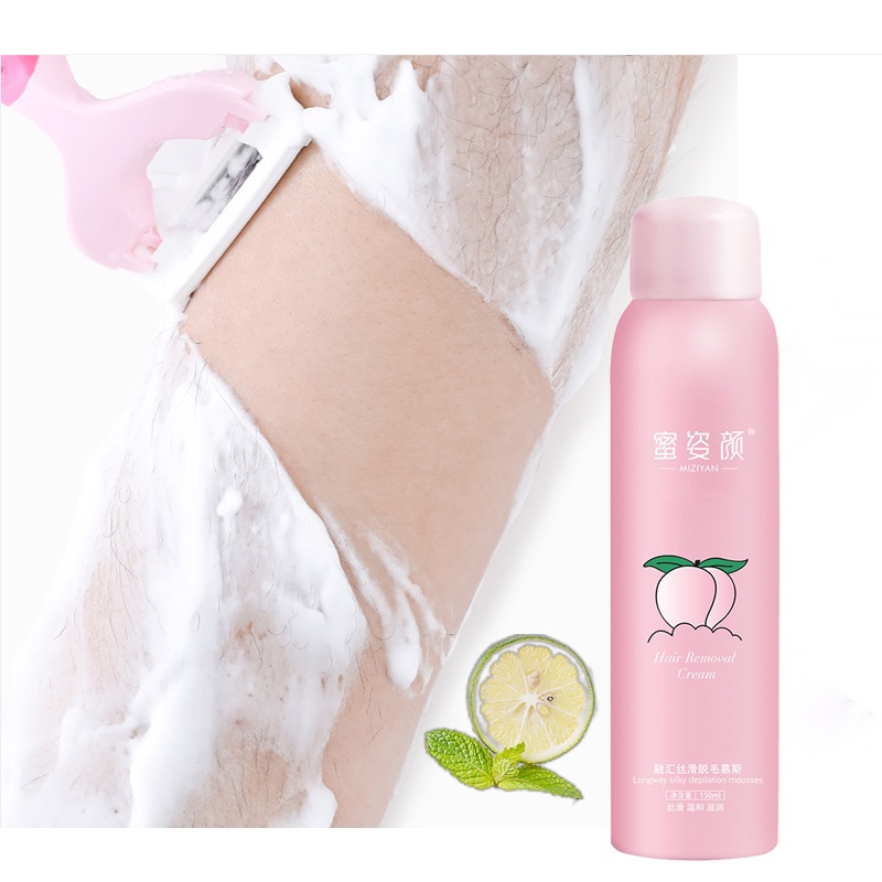 Xịt tẩy lông Kem tẩy lông kem tẩy lông vĩnh viễn Kem tẩy lông không đau và không cặn 150ml Tẩy lông hiệu quả, không đau, không có đốm đen, tẩy lông triệt để hơn