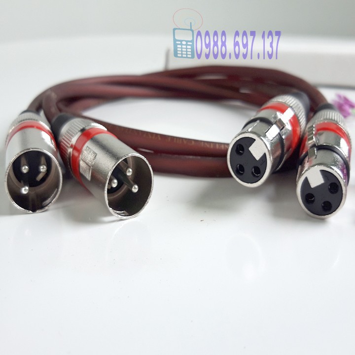 Dây kết nối canon cao cấp 2 đầu đực cái -1.5m