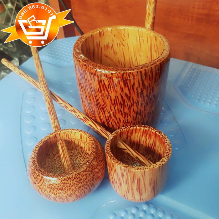 Bộ 3 Món Gáo Dừa Loại To Múc Dượu Từ Trong Chum +1 Gáo Ly+1 Gáo Tròn Lịch sự, Giá Cực Rẻ