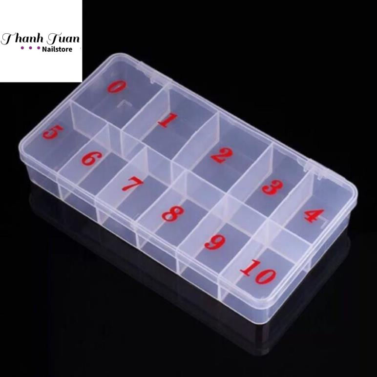 Hộp đựng móng giả, đá - Hộp đựng nail 11 ô - Phụ kiện đồ nail Thanh Tuấn