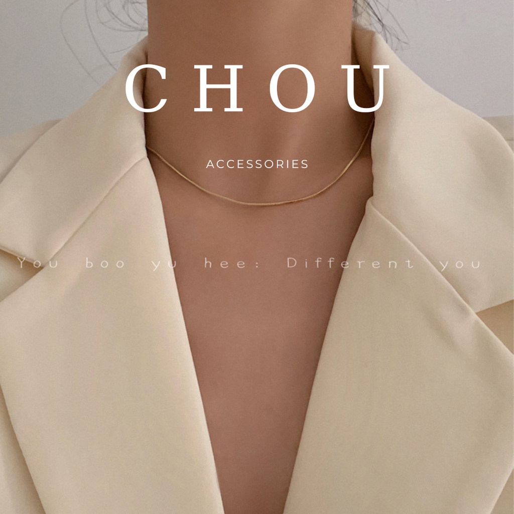 Dây chuyền titan sợi mì basic | chou accessories |