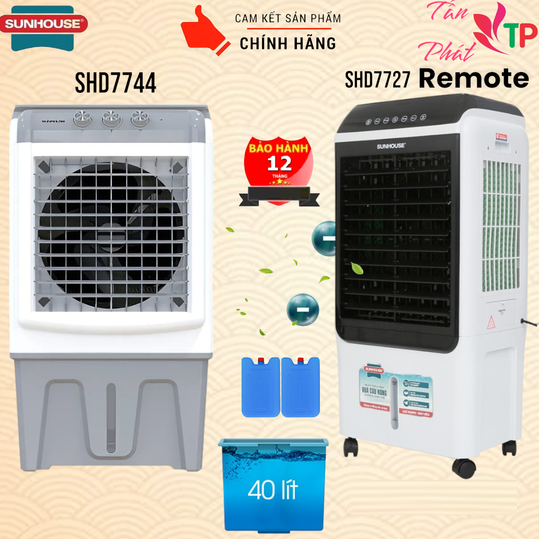 Máy làm mát không khí sunhouse shd7744 hoặc shd7727 quạt làm mát , quạt hơi nước sunhouse