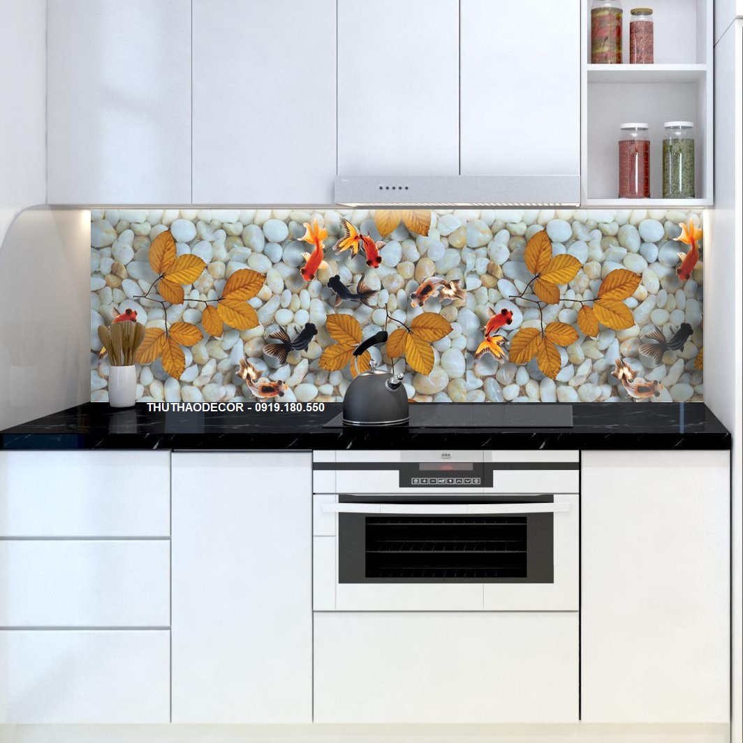 Decal dán bếp cá ba đuôi khổ 60x120cm - thuthaodecor