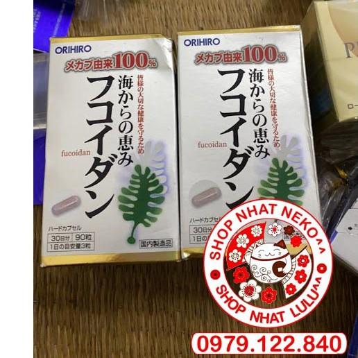 ♙ Tảo nâu lá Fucoidan Orihiro 90 Viên Của Nhật Mẫu mới