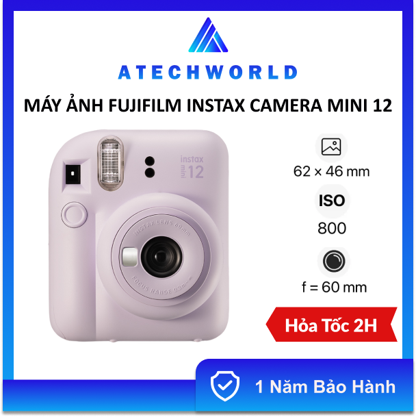 Máy Ảnh Fujifilm Instax Camera Mini 12 - Hàng Chính Hãng - BH 1 năm - Có Xuất VAT