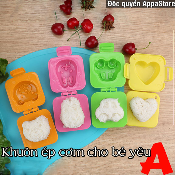 [GIÁ SỈ SIÊU RẺ] BỘ 6 cái khuôn ép cơm tạo hình cơm, trứng, bánh, thạch ngộ nghĩnh cho bé Appa Store