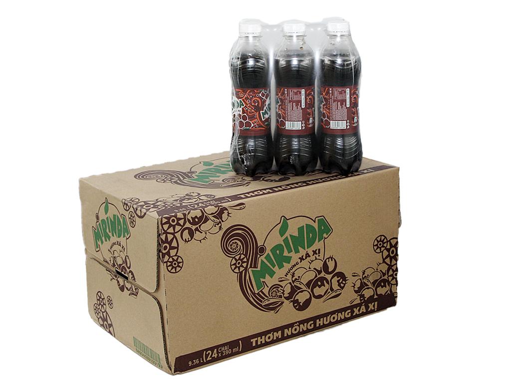 Thùng Nước Ngọt Mirinda Xá Xị 390ml -  24 Chai Nhựa