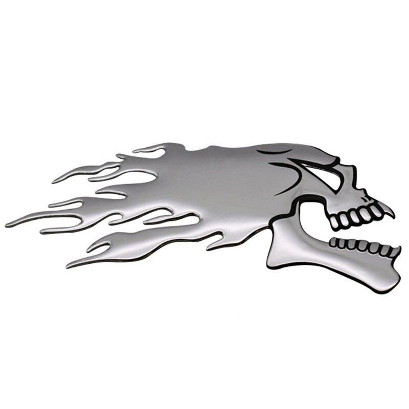 Tem Dán Xe Máy Đầu Lâu Lửa Trang Trí [ 1 Chiếc ]