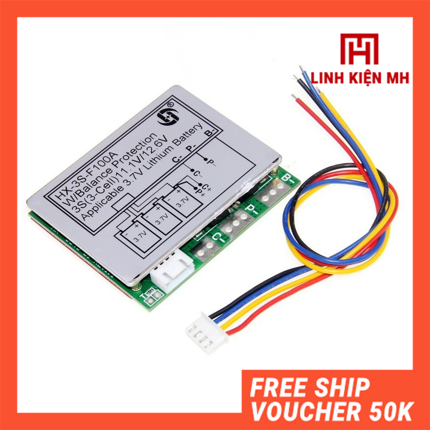 Mạch sạc và bảo vệ Pin Lithium 18650 3S 12.6V 100A