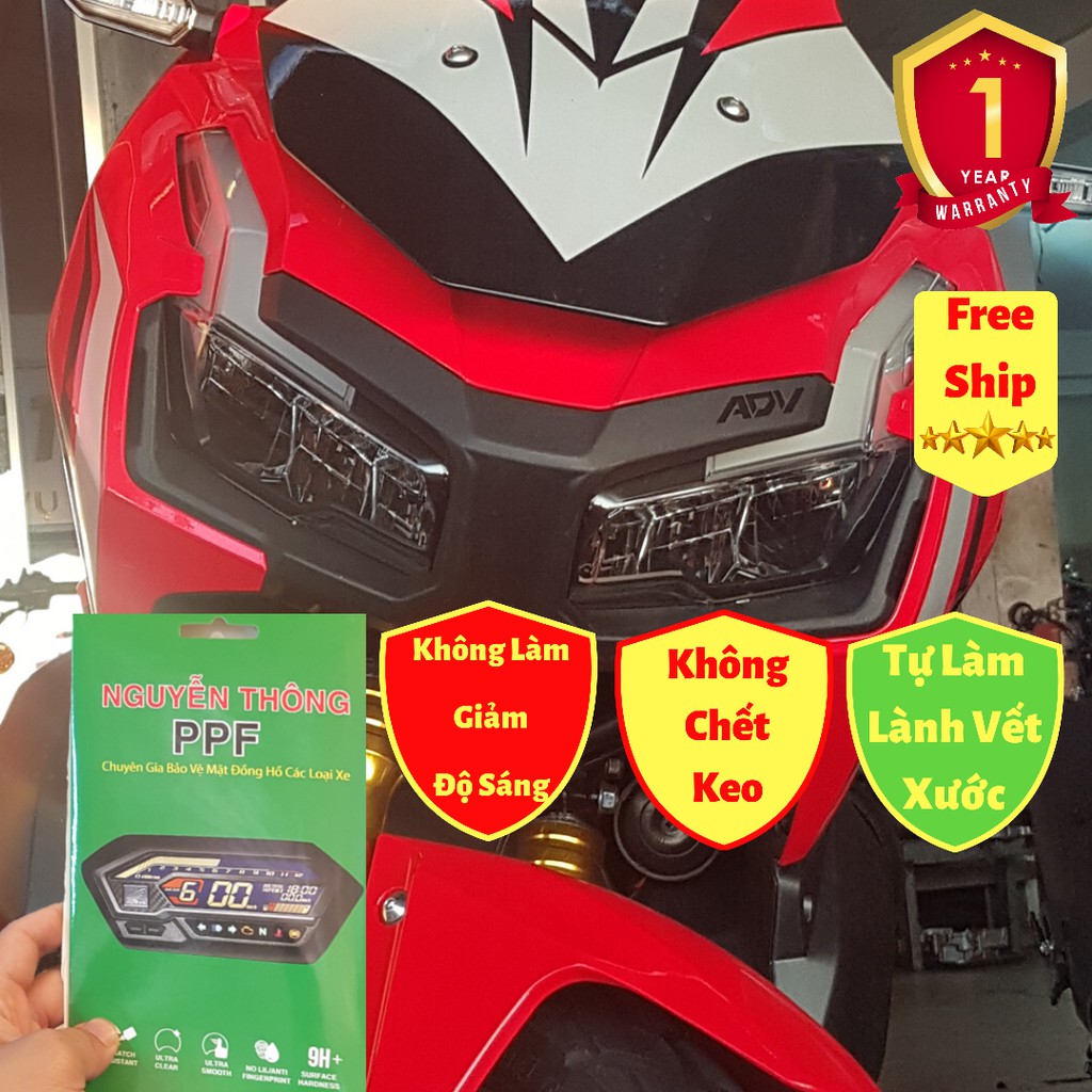 Ppf chóa pha đèn honda adv 150 miếng dán bảo vệ chóa đèn adv 150