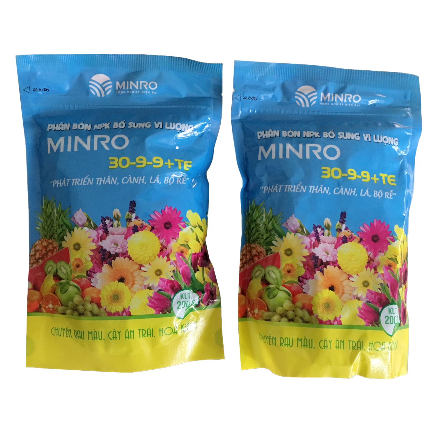 02 gói phân bón hỗn hợp npk 30-9-9