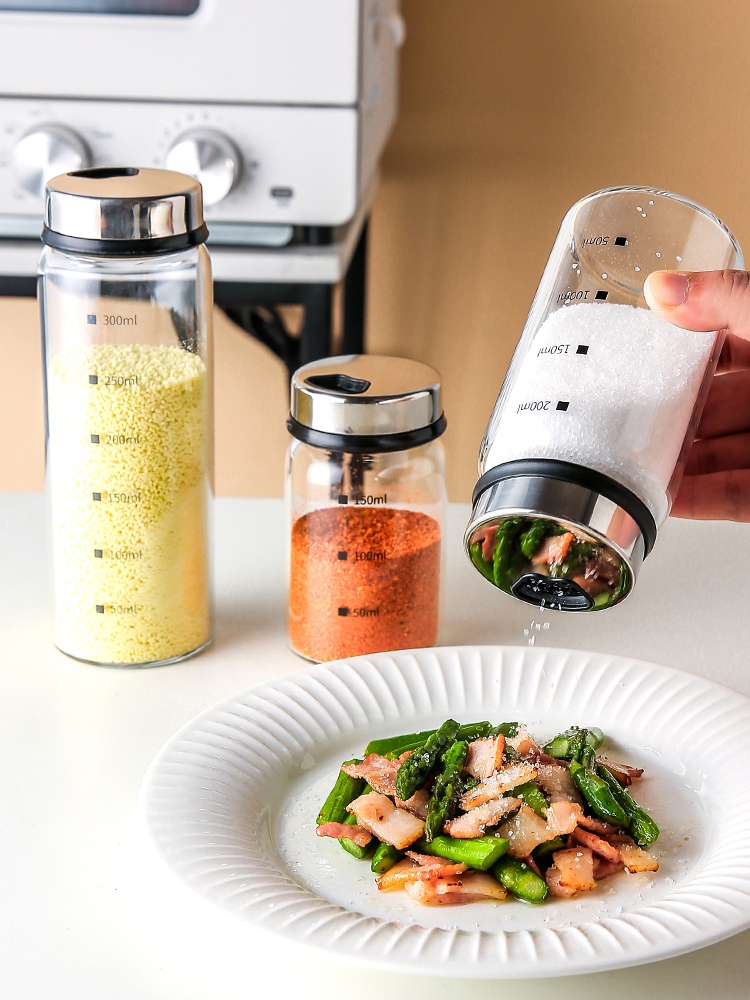 Support wholesale Kawashima house barbecue seasoning jar chili noodles cumin powder sprinkle bottle pepper bottle sesame jar salt jar seasoning jar
