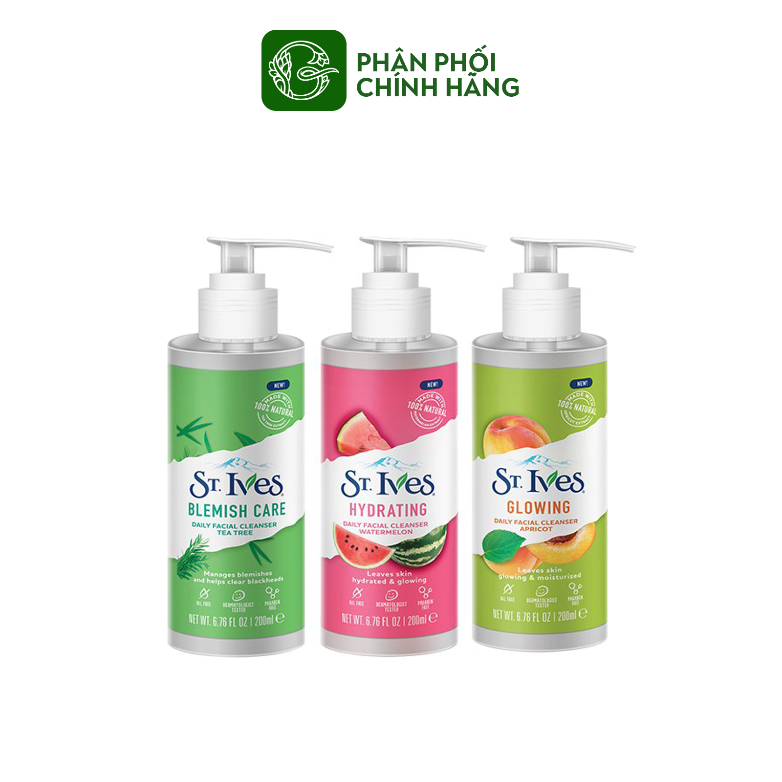 Sữa rửa mặt St.Ives Daily Facial Cleanser 200ml