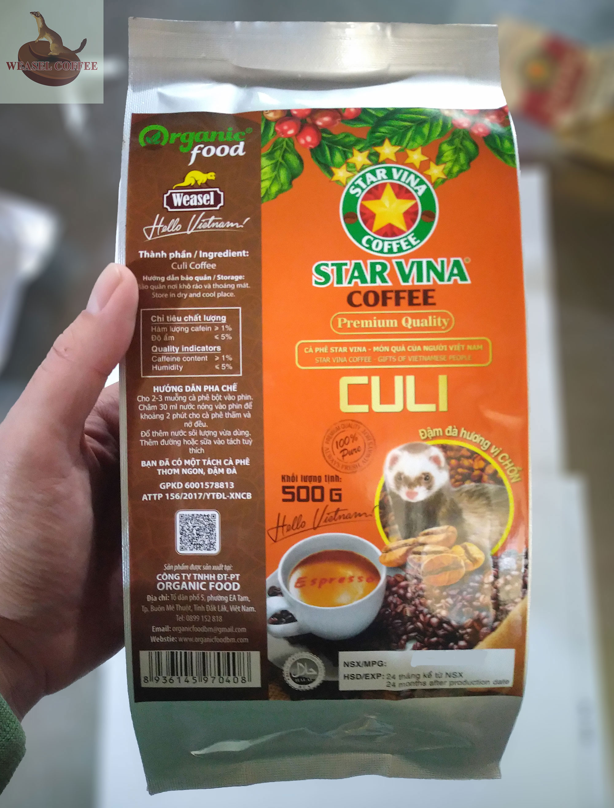 Combo 2 túi - cà phê culi hương chồn