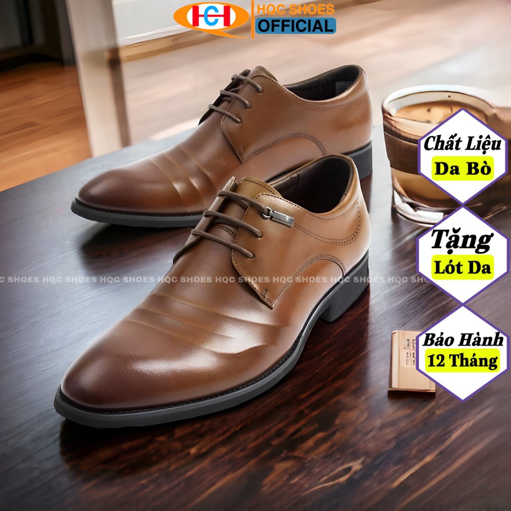Giày tây nam tăng cao 6cm HQC SHOES phong cách lịch lãm AQ263