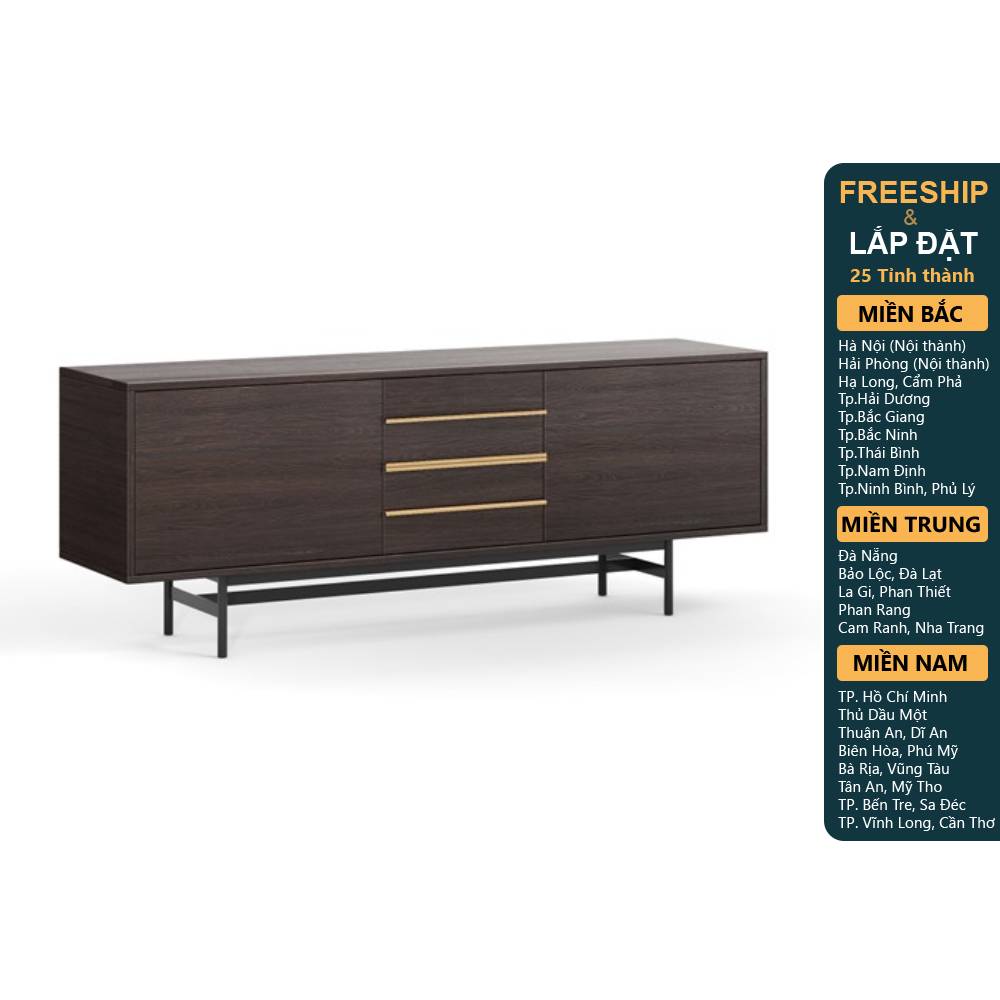 [Freeship Toàn quốc] LOUIS, Tủ TV TVD_068, 160x40x60cm, sản xuất bởi Scandi Home