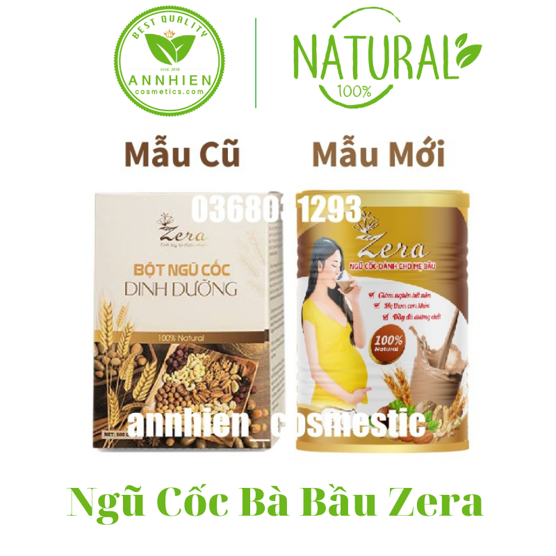 [HCM][Hàng Chính Hãng] Ngũ Cốc Bà Bầu Zera 500g Giúp Mẹ Giảm Nghén Hết Nôn Tặng Kèm Vòng Dâu Tằm Cho Bé