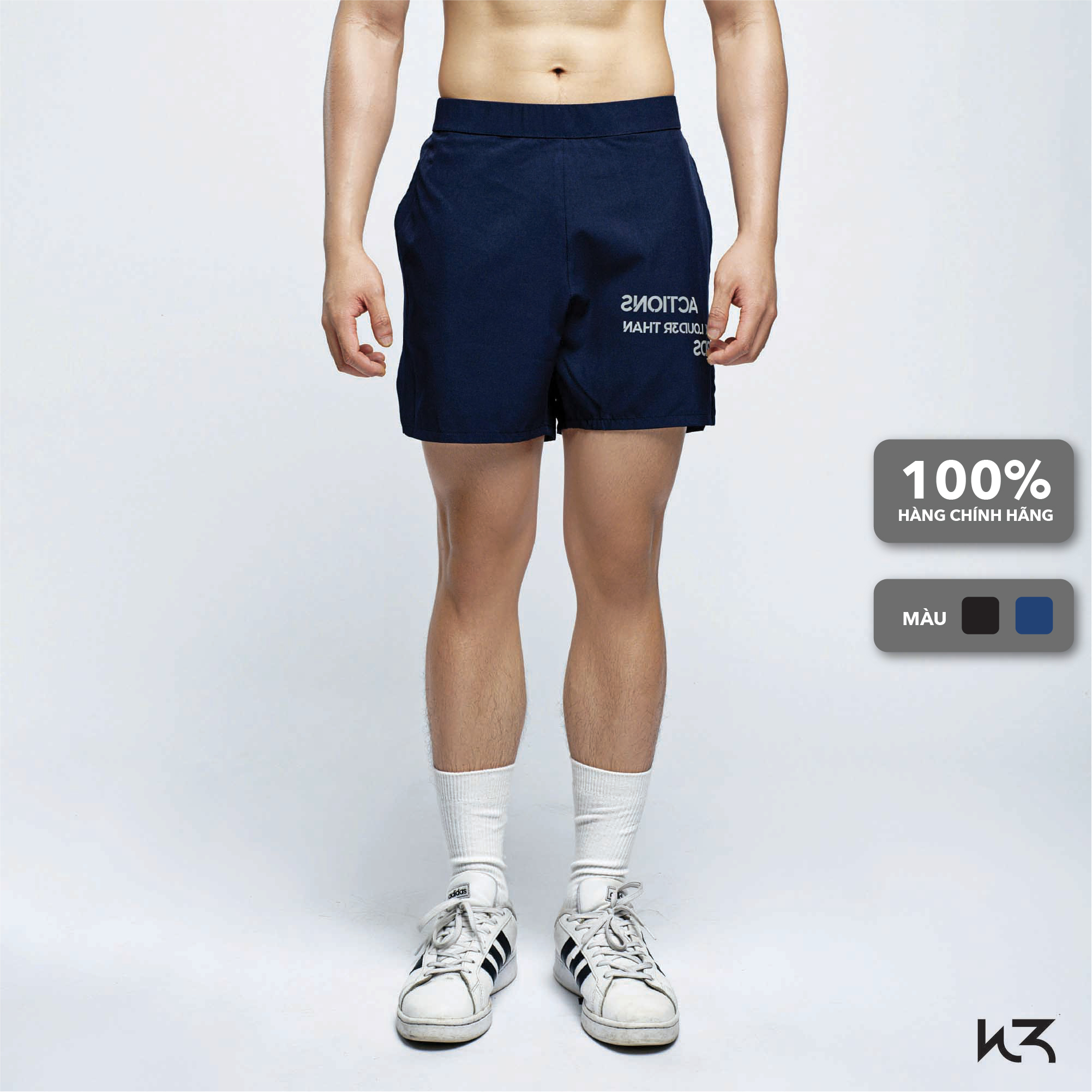 Quần Short Nam ASLTW Quote Shorts chất liệu Poly Spandex luôn khô thoáng, 2 màu đen & navy, lưng quần bằng thun co giãn Chưa Có Đánh Giá