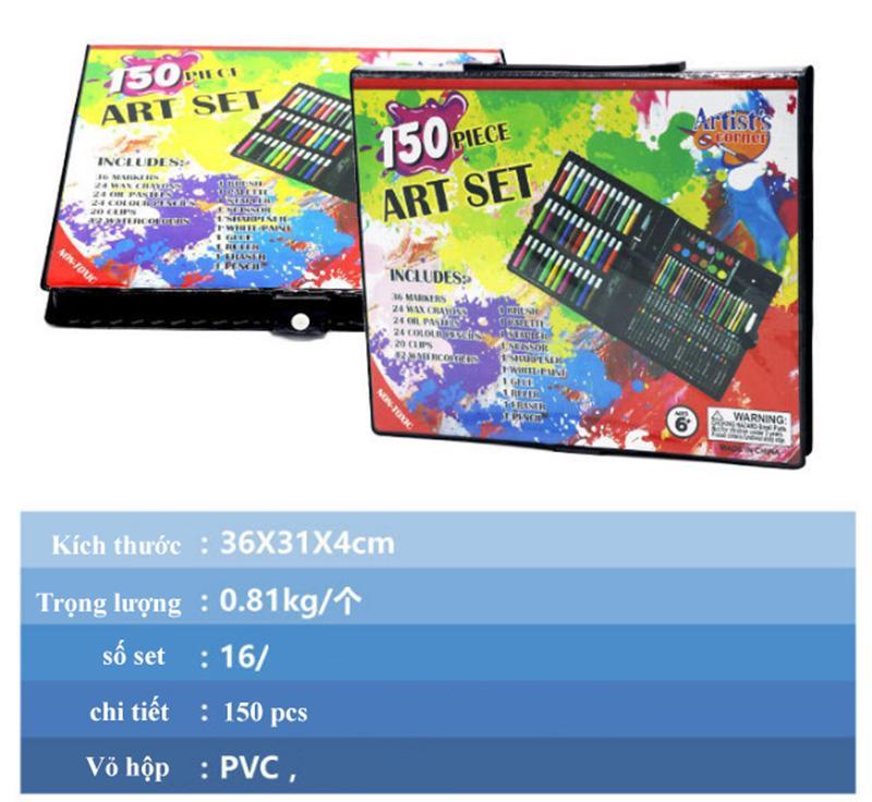 Hộp bút màu 150 chi tiết cho bé yêu