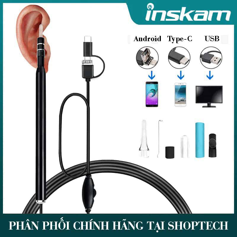 Máy nội soi lấy ráy tai Inskam | Quay – thu ảnh trực tiếp