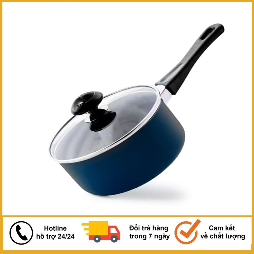 Nồi quấy bột chống dính 365 cho bé - nồi nấu cháo cho bé 14cm - Nồi nấu bột chống dính nắp kính. Quánh nấu bột cho bé size 14 cm, Nồi quấy bột chống dính ( KHÔNG DÙNG VỚI BẾP TỪ)