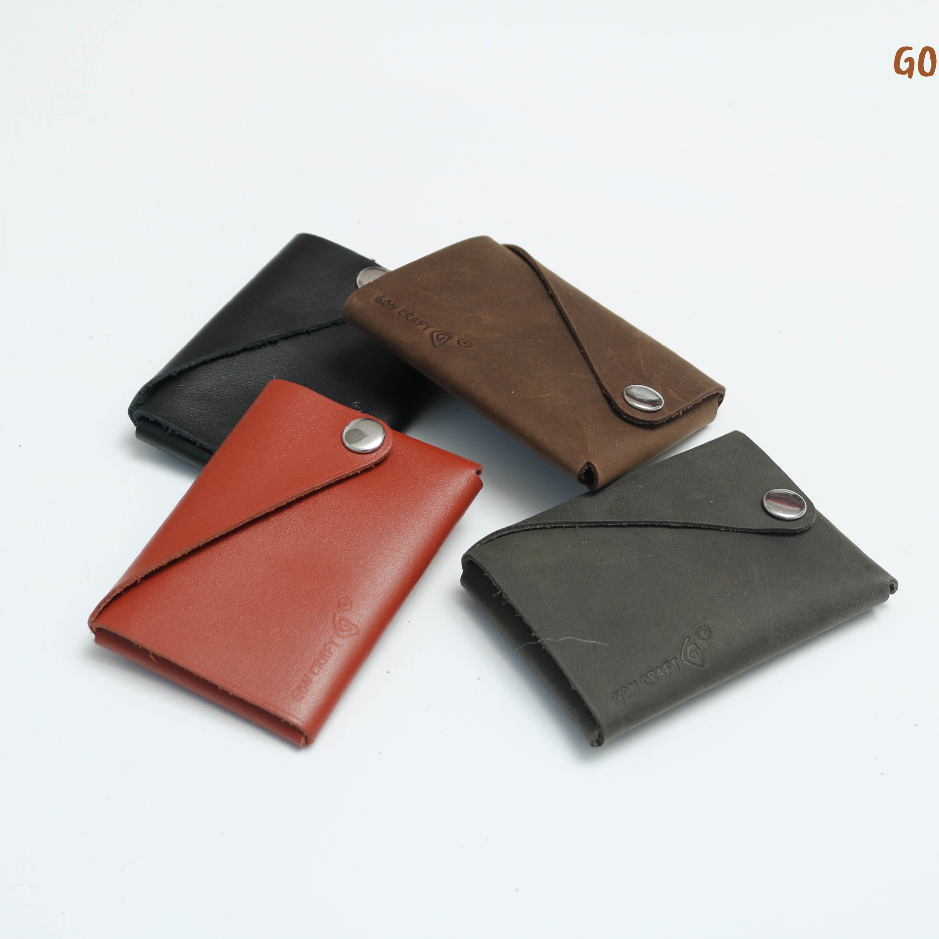 Ví da thật mini đựng thẻ cardholer dạng xếp sáng tạo theo phong cách Origami