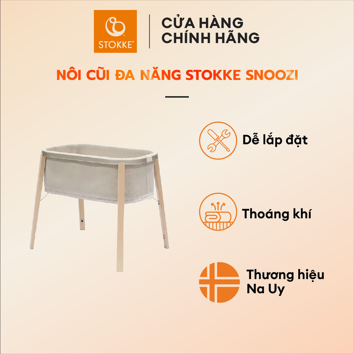 Bàn thay tã cao cấp cho trẻ sơ sinh, thiết kế nhỏ gọn, có kệ để đồ cho bé - Stokke Sleepi Changing Table - Nhiều màu