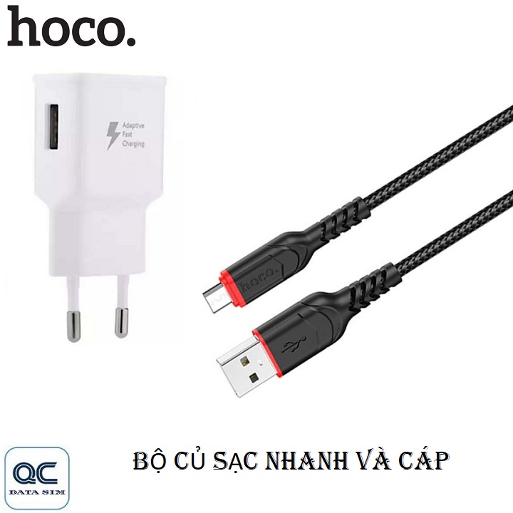 Bộ củ sạc nhanh và cáp sạc chính hãng hàng loại một dùng cho các dòng điện thoại android