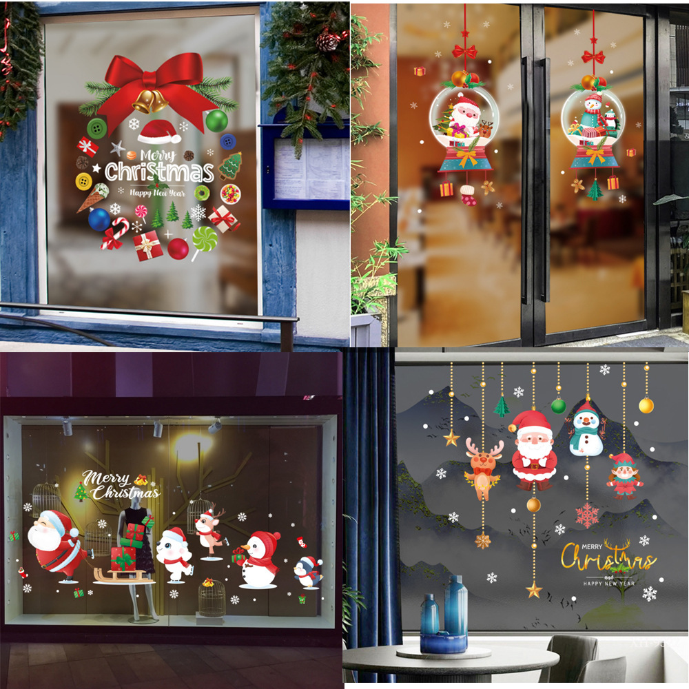 Decal Cuộn Tròn Noel Dán Cửa Kính Tĩnh Điện Hít - Không Cần Keo (50X70CM) NHIỀU MẪU QT907